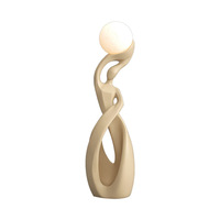 Figurine en résine sculptée d'art abstrait moderne avec forme irrégulière pour la décoration de la maison, veilleuse