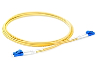 Cordon de brassage fibre optique professionnel ultra faible perte duplex LC LC monomode 9/125 OS2 jaune, à faible perte de réflexion, ignifuge