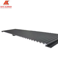 Panneaux de revêtement muraux extérieurs en métal Panneaux muraux cannelés en aluminium à grains de bois imperméables et résistants aux UV
