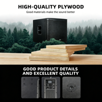Caisson de basses actif LEON AUDIO SPRX-18SUB de 18 pouces avec amplificateur DSP bi-amp Classe D intégré, 1100W RMS, 4800W Max, alimentation XLR, son de basses puissant