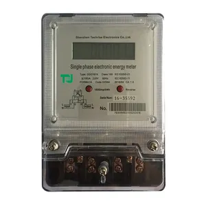 Güney amerika tek fazlı iki telli elektronik tip statik kısa Lcd şeffaf Pc enerji ölçer/kwh metre (elektrik sayacı)