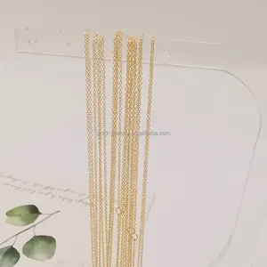 1000S Jewelry Chain Necklaces 14k Gold Jewelry Cable Chain Yellow Rose White Gold Women Gift Wholesale