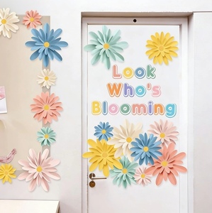 DAMAI <b>Spring</b> Flower Paper Wall Hanging 3D Butterfly Fan Pastel Color For Birthday Mother's Day Party <b>Decorations</b> - Product Image 4