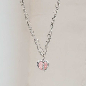 Vendita calda moda di tendenza collane di perline a forma geometrica perle chiave in acciaio inossidabile Boho collane a strati da donna all'ingrosso - Product Image 1