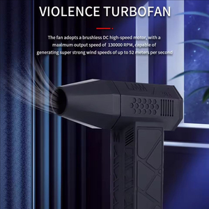 Mini Secador de Pelo Portátil, Ventilador Turbo de 3 Velocidades, Soplado Violento, Inalámbrico, Sin Escobillas, Plumero de Aire para Automóvil, Dispositivo Electrónico de Mano - Product Image 2