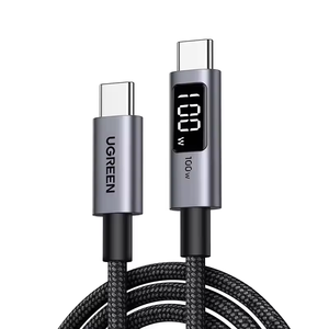 Ugreast 100W <span class=keywords><strong>สาย</strong></span><span class=keywords><strong>ชาร์จ</strong></span> USB C ไปยัง USB C <span class=keywords><strong>สาย</strong></span>ดาต้า3.3ft 6.6ft ไนลอนถักชนิด C สำหรับแล็ปท็อป <span class=keywords><strong>iPhone</strong></span> - Product Image 1