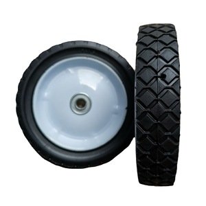 ล้อเลื่อนยางกลวง 7x1.5 นิ้ว ลูกปืน สำหรับงานอุตสาหกรรม สีเทา ลายดอกยางแน่น - Product Image 4