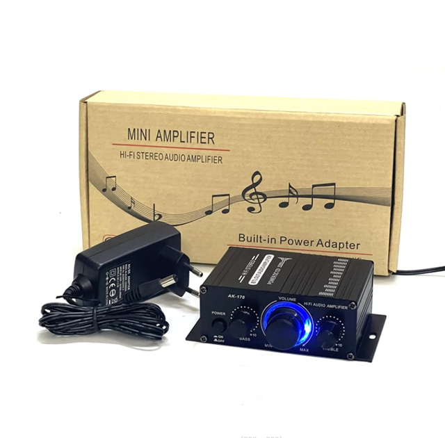 AK170 400W HIFI Power Audio Amplifiers Sound for Car Home Theater Digital Speaker Treble Bass Control FM USB SD EU US UK Adapter