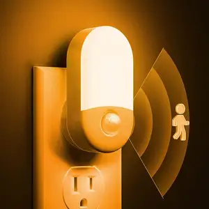 LOHAS Veilleuse ambre à brancher sur capteur de mouvement Couleur ambre 2000K 30/60LM Dimmable Low-blue LED Plug Light Night for Bedroom