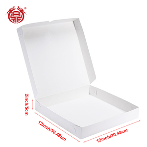 Boîte à pizza en carton imprimée pour livraison, <span class=keywords><strong>10</strong></span>, 12, 14, <span class=keywords><strong>15</strong></span>, 16, 18 pouces, 33 <span class=keywords><strong>cm</strong></span>, 16x12x2, vente en gros, boîte à pizza blanche - Product Image 4