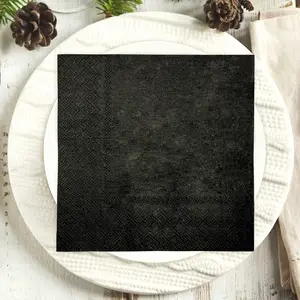 Luxury 40*40 Linen Feel Guest Dinner Towels Party Wedding Soft Absorbent Hand Airlaid Folded Tissue Paper Napkins Custom