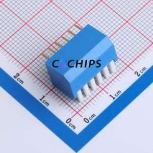 DP-6-B-T DIP Switch Through hole Component (THT),P=2.54mm Switch Piano Key Single Pole Single Throw 6 2.54mm - Product Image 2