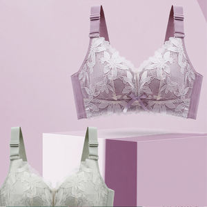 <span class=keywords><strong>Sujetador</strong></span> de encaje de copa fina transpirable cómodo <span class=keywords><strong>sin</strong></span> <span class=keywords><strong>sujetador</strong></span> de almohadilla <span class=keywords><strong>Sujetador</strong></span> de red sexy para mujer gorda - Product Image 4