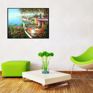 Wholesale Home Decoration Custom diamond <strong>Painting</strong> Cartoon Seaside <strong>Lighthouse</strong> DIY 5D diamond <strong>Painting</strong> - Product Image 2