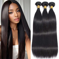 Lots de Cheveux Humains Brésiliens Vierges Bruts, Cuticules Alignées, Tissage Double Drawn, Noir Naturel, Vente en Gros Direct Usine
