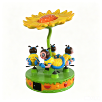 Manège miniature d'intérieur en gros pour enfants avec musique et lumières LED pour centre commercial