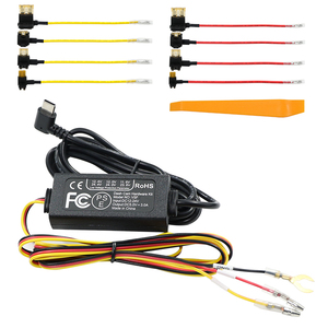 Kit de câblage direct pour caméra embarquée Micro <span class=keywords><strong>USB</strong></span> 12V 24V vers <span class=keywords><strong>5V</strong></span> 3A avec 8 adaptateurs de fusibles et protection contre les basses tensions 24 heures sur 24 en stationnement - Product Image 1