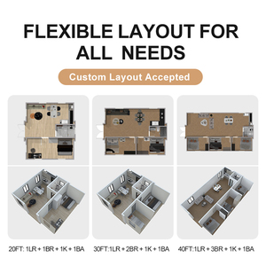 <span class=keywords><strong>Bungalow</strong></span> Abitativo Portatile |   Case Mobili con 2 Camere da Letto, Abitazioni Prefabbricate di Lusso - Product Image 3