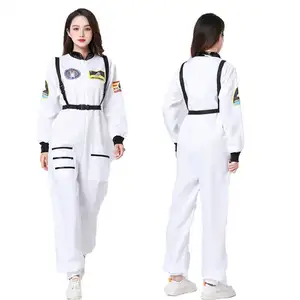 Kadınlar ve erkekler için sıcak satış cadılar bayramı Cosplay astronot kostüm rol yapma 4-Color Spaceman tulum kostüm