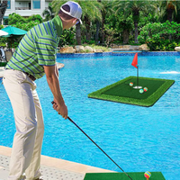 Tapis de golf portable en caoutchouc personnalisé 1x3m, mini parcours de golf intérieur/extérieur avec drapeau pour l'entraînement au swing