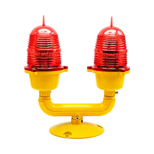Balise de sécurité aérienne à double tête de lampe, faible luminosité, pour extérieur, tour, toit, aéroport, lampe d'alerte de vol - Product Image 3