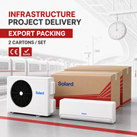 Climatiseur Solaire Hybride DC 80-380V AC 110-240V 36000BTU 3HP Inverter Mural Split R410A Robuste pour Usage Domestique