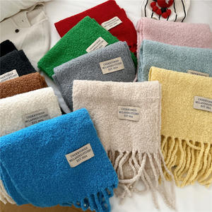 Bufanda de Lana Larga para Estudiantes, Cálida para Invierno, de Secado Rápido, con Diseño Sólido, Estilo Coreano Retro, Estilo Maillard <span class=keywords><strong>Mohai</strong></span> - Product Image 4