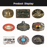 Boucle de ceinture vintage en métal pour pompier, gravée sur mesure avec croix de Malte, hache de pompier et rhinocéros, pour collectionneurs modernes