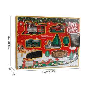 Jouets <span class=keywords><strong>Rail</strong></span> de fer électrique de noël, jeux à piles 2021, <span class=keywords><strong>Train</strong></span> chemin de fer, lumière sonore, jouets de <span class=keywords><strong>Train</strong></span> de noël - Product Image 6