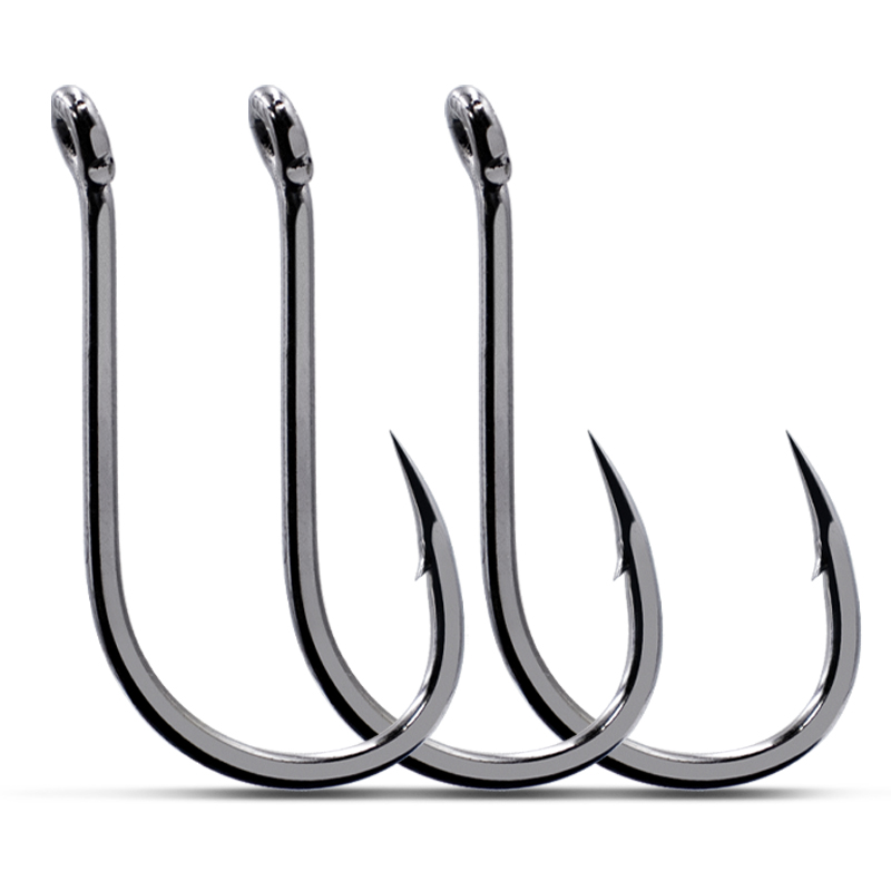 black hooks for freshwater fishing Octopus 2/0-5/0 and topwaters to maintain their intended action and true running depth Seacrazy Salmon Steelhead Black Nickel