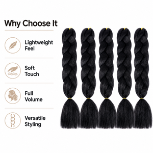 Vente en gros usine : Extensions <span class=keywords><strong>de</strong></span> cheveux synthétiques naturels noirs Jumbo pour tresses, tresses au crochet, queues <span class=keywords><strong>de</strong></span> <span class=keywords><strong>cheval</strong></span> et coiffures africaines - Product Image 3
