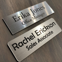 Plaque Signalétique Métallique Personnalisée en Acier Inoxydable, Étiquette Métallique en Aluminium, Logo en Laiton Gravé pour Votre Marque