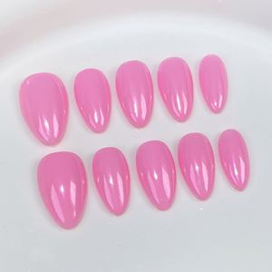<span class=keywords><strong>Uñas</strong></span> de Gel Sólido con Purpurina <span class=keywords><strong>Rosa</strong></span>, Estilo Clásico y Asequible, Estilo Old Money, Nuevo, Almendradas, Francesas, <span class=keywords><strong>Uñas</strong></span> Artificiales - Product Image 2