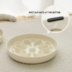 Penjualan laris 2025 mangkuk anjing pengumpan makanan kucing antiselip desain bunga makanan lambat - Product Image 3