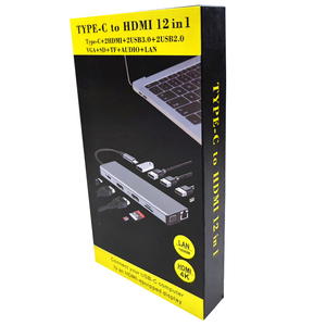 Senye Tùy Chỉnh 12-Trong-1 USB Loại C Hub Docking Station HD-MI + USB3.0 + Pd Giao Hàng Điện Sạc Âm Thanh Video Cáp - Product Image 6
