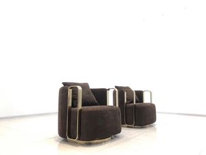 Sofá modular de inspiración italiana con respaldo curvo Sillas de salón de lujo - Product Image 5