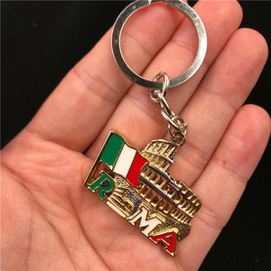 Portachiavi in Lega Metallica Personalizzato con Monumenti Mondiali, Souvenir di Viaggio Smaltato, Anello Portachiavi all'Ingrosso - Product Image 3