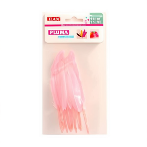 Piume rosa ILAN Pluma 11 cm per artigianato e decorazioni - Product Image 2