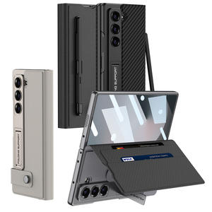 Housse de Téléphone Portable Magnétique à Rabat et Portefeuille, avec Emplacement pour Stylo Pliable et Béquille, pour <span class=keywords><strong>Samsung</strong></span> Z Fold 6 Z Fold5 S23Ultra S24Ultra - Product Image 2