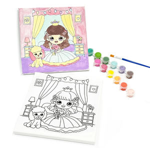 Jouets à dessiner 12 couleurs Enfants Image par numéros Dessin sur carton Art Peinture Jouet Peinture par numéros Kit - Product Image 5