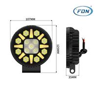 Nouveau Phare de Travail LED Rond de 4 Pouces, 13 LED, Clignotant Jaune DRL pour Voiture 4x4, Camion, Moto, VTT, 24V 48W 4800 Lumens