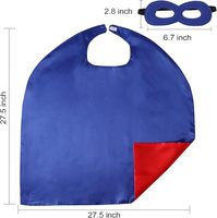 Großhandel Doppels chicht Velcro Rot und Blau Kinder Erwachsene Superheld Cape Festliche Fantasy Kostüm Superhelden Set