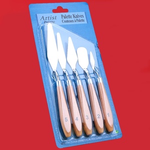 Ensemble de couteaux de peinture pour artistes – Couteaux à palette en acier inoxydable, outils de mélange et de raclage – pour huile, acrylique, gouache, aquarelle, etc. - Product Image 1