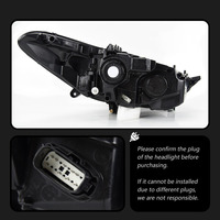 Conjunto de Faros Delanteros LED XUNBAI Premium de 12 V y 25 W para Mondeo Fusion 2014-2015, Luces de Circulación Diurna, Señal de Giro, Enchufe y Listo, Actualización Automática