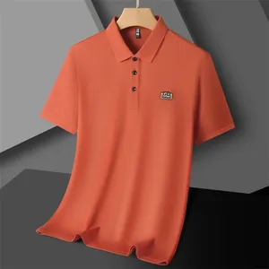 T-shirt d'été <span class=keywords><strong>grande</strong></span> <span class=keywords><strong>taille</strong></span> pour <span class=keywords><strong>homme</strong></span>, manches courtes, grandes tailles, <span class=keywords><strong>polo</strong></span> décontracté chic, col rabattu, sans coutures - Product Image 3