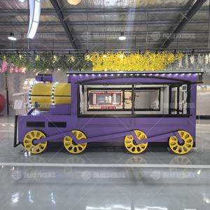 Remolque de Comida Estilo <span class=keywords><strong>Tren</strong></span> de Acero Galvanizado para Palomitas, Algodón de Azúcar y Bebidas, Ideal para Venta en Áreas Infantiles, Interesante y Atractivo - Product Image 4