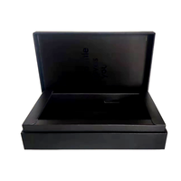 Embalaje de cartón para teléfono móvil de diseño personalizado de lujo ecológico, Caja vacía para teléfono móvil de papel negro, estampado de laminación mate