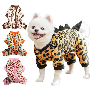 Neu eingetroffen: Modische Luxus-Hundekleidung für Herbst und Winter – Süße Leopardenmuster-Felljacke mit Reißverschluss und Heattech-Technologie - Product Image 5