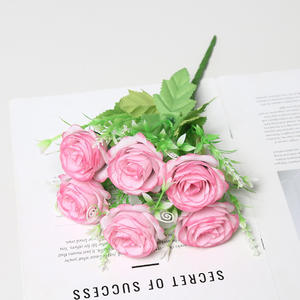 Ramos de Peonías Artificiales al por Mayor, <span class=keywords><strong>6</strong></span> Cabezas, Ramos de Rosas de Seda para Decoración de Bodas y Fiestas - Product Image 5