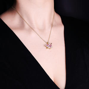 HD407 Nuevo Charm <span class=keywords><strong>de</strong></span> Moda con Tema <span class=keywords><strong>de</strong></span> Circonita Rosa Dulce, Mariposa, Gatito Bailarín y Corazón, Chapado en Oro sobre Latón, Accesorio para Fabricación <span class=keywords><strong>de</strong></span> Joyas DIY - Product Image 6